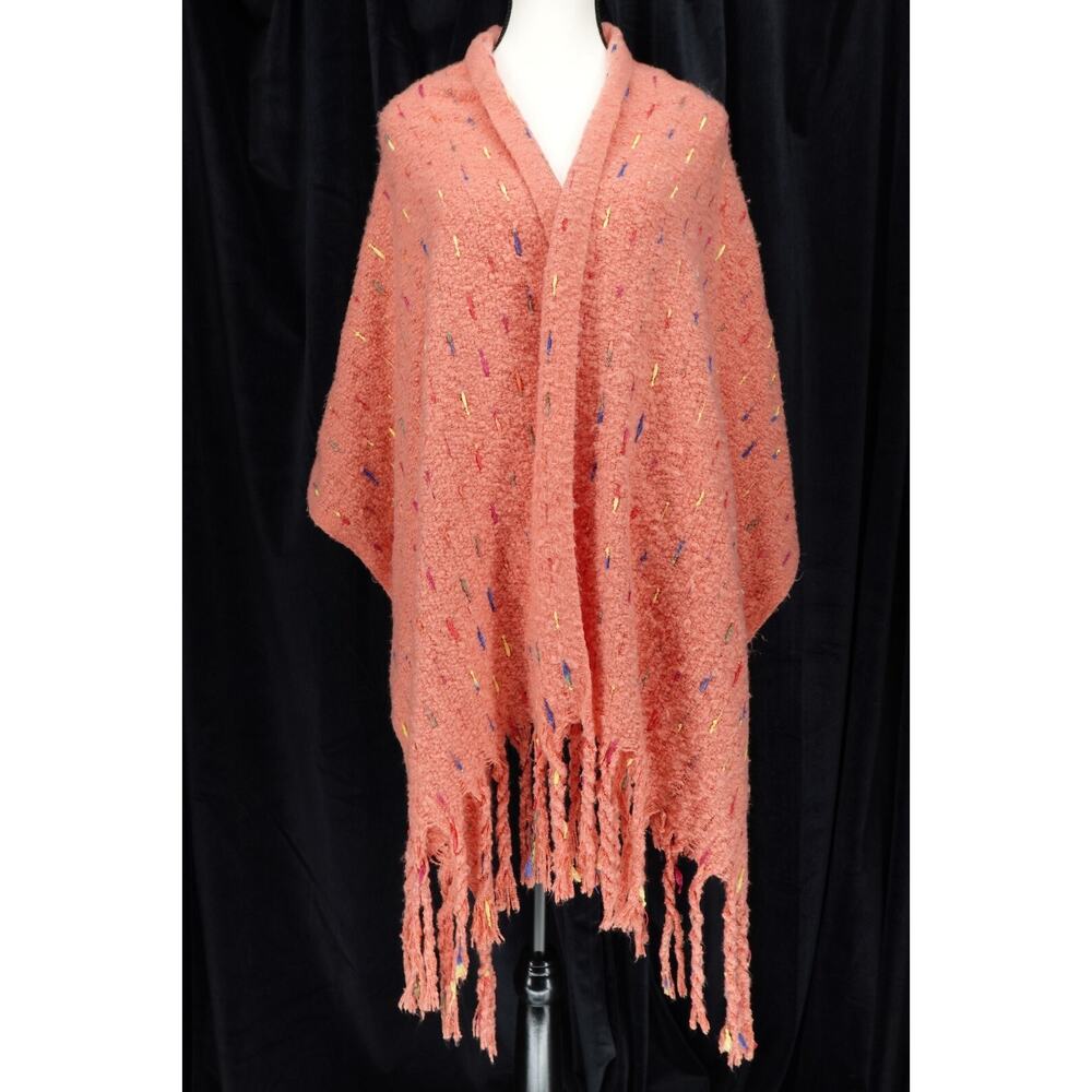 Powder UK Women's Multicolor 100% Polyester Scarf Fringe Trim Pashmina One Size